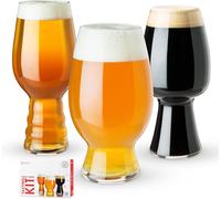 Spiegelau Craft Beer Tasting Kit: IPA, Stout, Wheat Beer Pack of 3 Crystal