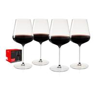 Spiegelau Definition Bordeaux Glass, European Made Long Stem Red Wine Glasses for Wedding, Anniversary, Birthday Party, Dinner, Glassware, Home Bar Cart Accessories, 26 oz, Set of 4