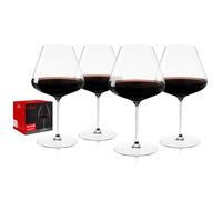Spiegelau Definition Burgundy Glass, European Made Long Stem Red Wine Glasses for Wedding, Anniversary, Birthday Party, Dinner, Glassware, Home Bar Cart Accessories, 34 oz, Set of 4