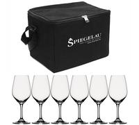 Spiegelau Expert wine glass bag black incl 6 wine glasses clear