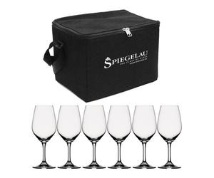 Spiegelau - Expert Wine Glass Bag incl. 6 Wine glasses, Black - Black