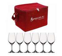 Spiegelau - Expert Wine Glass Bag incl. 6 Wine glasses, Red - Red