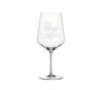 Spiegelau & Nachtmann Style Hugo Glass 630 ml with Engraving It's Hugo Time - Lovers - Made in Germany - Gift Idea - Elderberry Cocktail