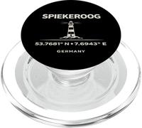 Spiekeroog Germany Lighthouse Coordinates North Sea PopSockets PopGrip for MagSafe