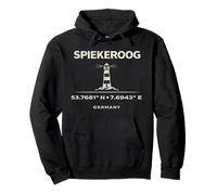 Spiekeroog Germany Lighthouse Coordinates North Sea Pullover Hoodie