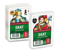 Spielkartenfabrik Altenburg Set of 2 Skat French Picture and Skat German Image Cornflower Card Game in Plastic Case