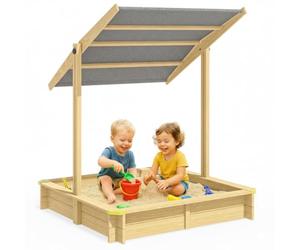 SPIELWERK® Samu Sandpit, Tilting Roof & Canopy, UV50+ Protection, 120x120cm