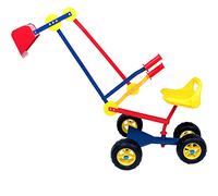 Spielwerk® Toy Digger with Dump Bucket | 360 Degree Rotatable Metal Seat | Profiled Wheels | Dig & Tilt Function | Ideal Kids Gift for Girls Toys and Boys Toys, Easy to Clean with Water or Baby Wipes