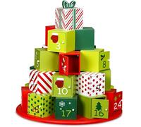 Spielwerk® Traditional Advent Calendar 2025 | XL Wooden Gift Mountain | 24 Day Chocolate Countdown to Christmas | Elegant Holiday Decoration for Kids and Adults