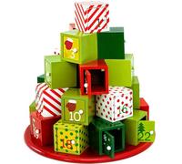 Spielwerk® Traditional Wooden Christmas Advent Calendar | 24 Days Of Gifts Behind Wood Doors | Reusable Christmas Countdown | For Kids and Adults | Gift Mountain Advent Calendar