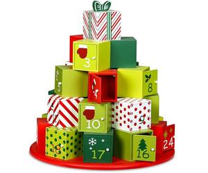 Spielwerk® Wooden Advent Calendar, Chocolates Gift Box, Gift Mountain XL | 24 Day Countdown, Festive Holiday Décor, Christmas Chocolate Gift Housing, Fill Your Own Advent Calendars for Kids and Adults
