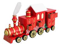 SPIELWERK® Wooden Advent Calendar, Christmas Train, Chocolates Gift Box | 24 Day Countdown, Festive Holiday Décor, Christmas Chocolate Gift Housing, Fill Your Own Advent Calendars for Kids and Adults
