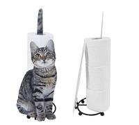 spier Kitchen Roll Holder, Cat Design Paper Towel Holder Stand, Vertical Paper Hand Dispenser for Toilet Bathroom Kitchen