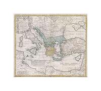 Spiffing Prints Ancient Greece mediterranean Map Homann Heirs 1741 - Small - Matte - Unframed Art Print Poster