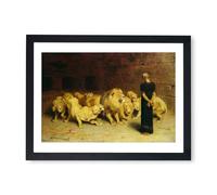 Spiffing Prints Briton Riviere - Daniel in the Lions' Den 1872 - Extra Large - Framed Print