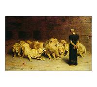 Spiffing Prints Briton Riviere - Daniel in the Lions' Den 1872 - Small - Matte - Unframed Art Print Poster
