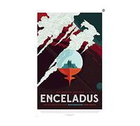 Spiffing Prints Enceladus NASA Space Tourism - Extra Large - Semi Gloss - Unframed Art Print Poster