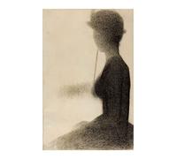 Spiffing Prints Georges Seurat - Seated Woman with a Parasol - Small - Matte - Unframed Art Print Poster