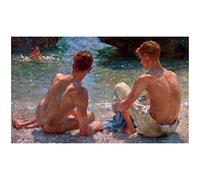 Spiffing Prints Henry Scott Tuke - The Critics - Small - Archival Matte - Unframed Art Print Poster
