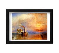 Spiffing Prints Joseph Mallord William Turner - The Fighting Temeraire Orange - Small - Matte - Framed