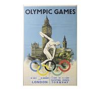 Spiffing Prints London Olympics 1948 - Large - Semi Gloss - Unframed - Advertisement Art Print Poster