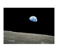 Spiffing Prints NASA - Apollo 8 Dec 24 Earthrise - Small - Matte - Unframed Art Print Poster