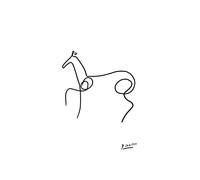 Spiffing Prints Pablo Picasso - Horse - Extra Large - Archival Matte - Framed Art Print Poster