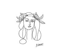 Spiffing Prints Pablo Picasso - Portrait Sketch - Medium - Semi Gloss - Unframed Art Print Poster