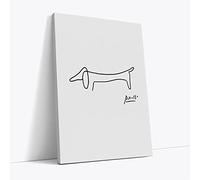 Spiffing Prints Pablo Picasso - Sausage Dog Canvas Wall Art 16" by 20"