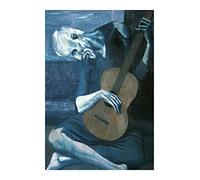 Spiffing Prints Pablo Picasso The Old Guitarist 1903 - Large - Matte - Framed Art Print Poster