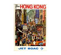 Spiffing Prints The Orient Is Hong Kong Jet Boac - Extra Large - Matte - Unframed