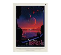 Spiffing Prints Trappist-1e NASA Space Tourism - Extra Large - Matte - Unframed Art Print