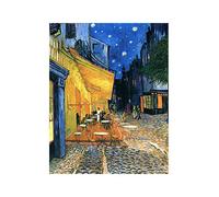 Spiffing Prints Vincent Van Gogh The Cafe Terrace on the Place de Forum in Arles at Night, 1888 - Extra Large - Matte - Framed