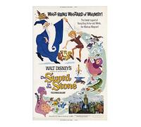 Spiffing Prints Walt Disney The Sword In The Stone Film - Medium - Semi Gloss - Framed