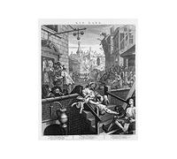Spiffing Prints William Hogarth - Gin Lane - Medium - Matte - Unframed Art Print Poster