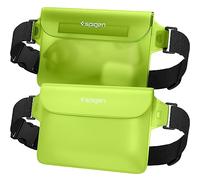 Spigen [2 Pack] Aqua Shield Waterproof Dry Bag, [Quad Seal Tech] [Non-Toxic TPU Material] IPX8 Waterproof Bags with Adjustable Waist Strap - Cactus Green