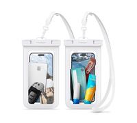 Spigen Aqua Shield Waterproof Phone Pouch Up to 8.2, [Extra Large] IPX8 Waterproof Phone Case for swimming for iPhone 16 15 14 13 12 11 Pro Max, Samsung S24 S23 Ultra, Pixel 8 7 and more - White