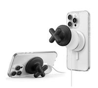 Spigen 2025 Upgraded Soft Silicone Grip Holder Designed for MagSafe Charger 25W (2024) Compatible with iPhone 16 15 14 13 12 Models (Charger Not Included) - Black