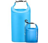 Spigen [20L+2L Set Aqua Shield Waterproof Dry Bag Rucksack, [Multi-Purpose Strap] [Roll-Top Closure] Backpack for Swimming, Paddle Boarding, Fishing, Kayaking, Camping, and Boating - Sea Blue