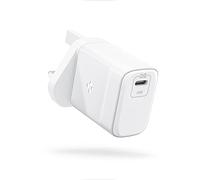 Spigen 20W USB C PD 3.0 Fast Charging Adapter, Compatible with iPhone 15/14/13/12 Series, Samsung Galaxy S23/S22/S21/S20, Steam Deck, 20W Output, 50% in 30 Mins, Wall Mount, 1 Count