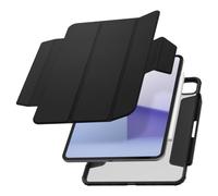 Spigen AirSkin Pro Compatible with iPad Pro 11 inch (2024) 5th Generation with Detachable Magnetic Cover, Clear Transparent Back and Pencil Holder - Black