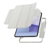 Spigen AirSkin Pro Compatible with iPad Pro 11 inch (2024) 5th Generation with Detachable Magnetic Cover, Clear Transparent Back and Pencil Holder - Gray