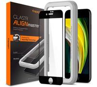 Spigen AlignMaster Tempered Glass Compatible with iPhone SE 3 (2022), iPhone SE 2 (2020), iPhone 8, iPhone 7, Full Coverage, 9H Screen Protector
