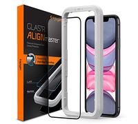 Spigen AlignMaster Full Coverage Tempered Glass Screen Protector for iPhone 11 and iPhone XR - 1 Pack