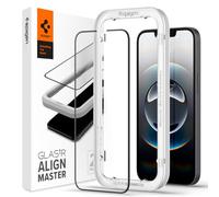 Spigen AlignMaster Tempered Glass Compatible with iPhone 14, iPhone 13, iPhone 13 Pro, 2 Pieces, Full Coverage, Scratch Resistant, 9H Screen Protector
