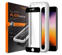 Spigen AlignMaster Tempered Glass Compatible with iPhone SE 3 (2022), iPhone SE 2 (2020), iPhone 8, iPhone 7, Full Coverage, 9H Screen Protector