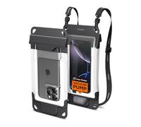 Spigen Aqua Shield Vacuum Waterproof Phone Case - 8.3" Waterproof Phone Pouch & Mobile Phone Bag, Holiday Essentials, Beach Accessories for iPhone, Samsung Galaxy, Google Pixel - Charcol Grey