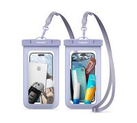 Spigen Aqua Shield Waterproof Mobile Phone Case Pack of 2 Underwater Case Water Protective Case IPX8 Compatible with iPhone, Galaxy, Xiaomi, Google Smartphones - Aqua Blue