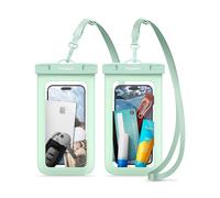 Spigen Aqua Shield Waterproof Mobile Phone Case Pack of 2 Underwater Case Water Protective Case IPX8 Compatible with iPhone, Galaxy, Xiaomi, Google Smartphones - Mint