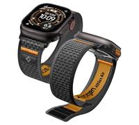 Spigen Athlex Air 2 Elastic Nylon Solo Loop Strap Band Compatible with Apple Watch Ultra 3/2/1 (49mm), Series 11/10/9/8/SE (46/45/44/42mm)- Active Black